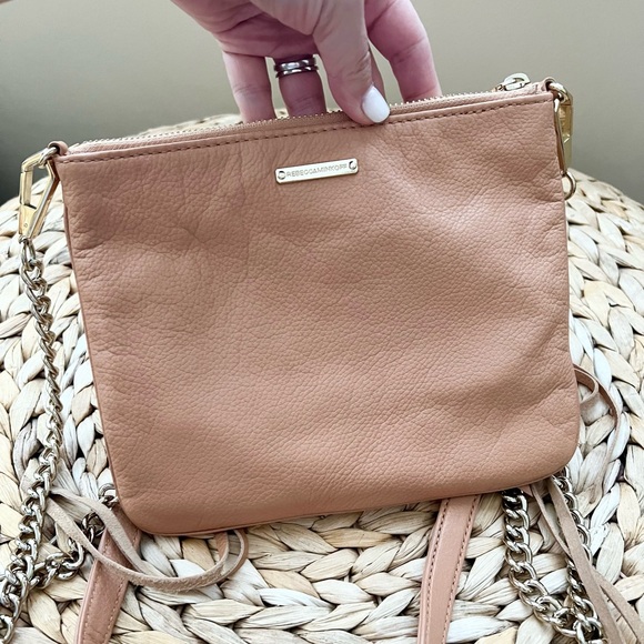 Rebecca Minkoff genuine soft pebbled leather tassel crossbody bag - Picture 2 of 9